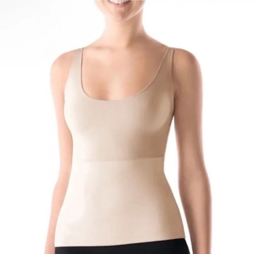 Spanx Hide & Sleek beige cami shapewear sz L